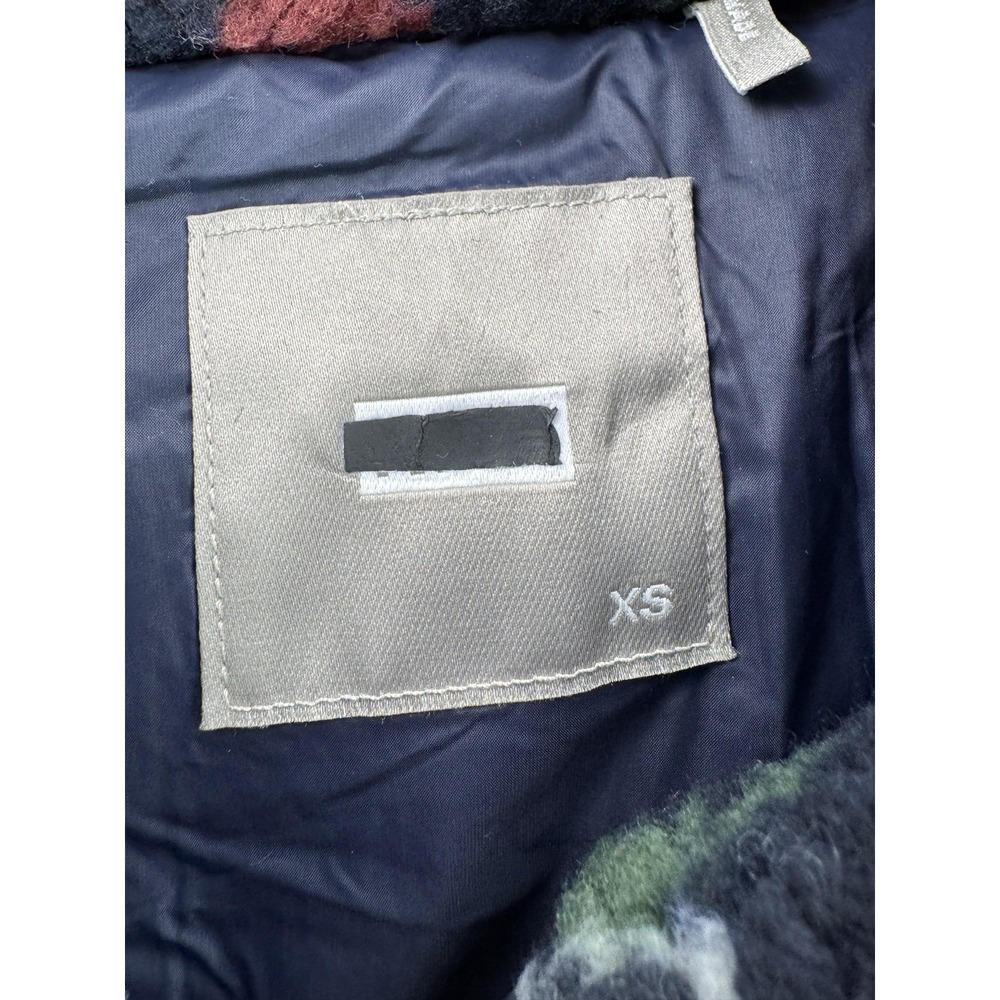 Kith Pinehurst Sherpa Fleece Jacket Mens XS Blue Paisley Snap Bomber - Picture 3 of 10